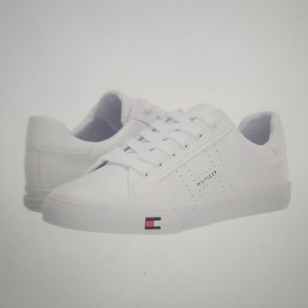 Tommy Hilfiger Men's White Logo Sneakers
